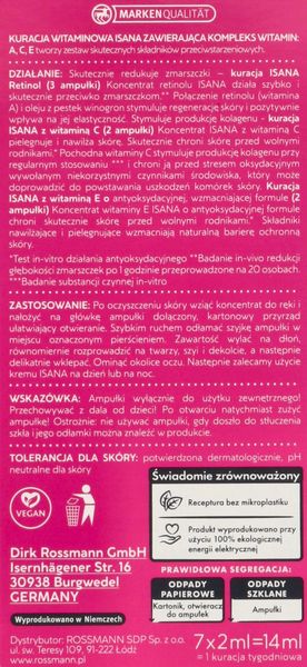 ISANA VITAMIN BOOSTER KURACJA DO TWARZY 7X2 ML zdjęcie 2