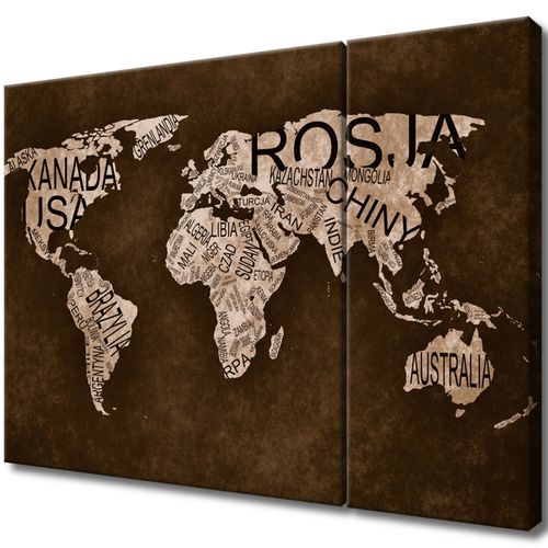 Fotoobraz 70X50 Mapa Świata na Arena.pl