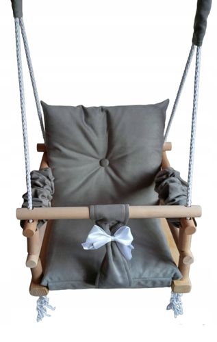 Huśtawka 3w1 dzieci SZARA dom ogród prezent pokój na Arena.pl