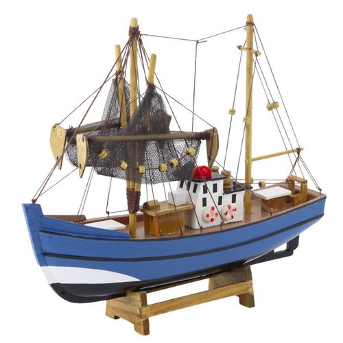 NIEBIESKI  MODEL KOLEKCJONERSKI  STATEK na Arena.pl