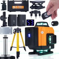 LASER KRZYŻOWY POZIOMICA 360 16L STATYW TYCZKA 120CM 2AKU PLATFORMA PILOT