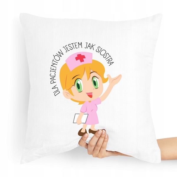 Poduszka Dla Pielęgniarki Jestem Jak Siostra Z Nadrukiem Ze Zdjęciem zdjęcie 1