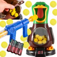 GŁODNA KACZKA Z LICZNIKIEM STRZELANIE DO CELU PISTOLET KULKI GRA + BATERIE