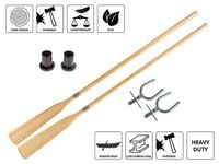 Wiosła szalupowe do łodzi + dulki pałąkowe + osłony 45mm John Paddle (komplet 2 sztuki) 195 cm
