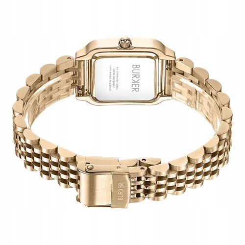 BURKER Zegarek Damski - Bransoleta ogniwowa - Macy Biały złoty na Arena.pl