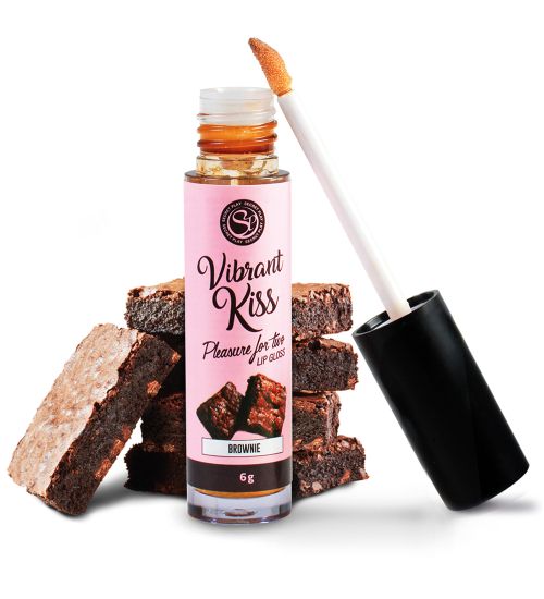 Lip Gloss Vibrant - wibrujący błyszczyk brownie zdjęcie 1