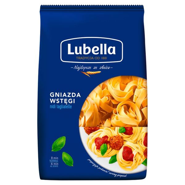 Lubella Makaron gniazda wstęgi 400 g zdjęcie 1