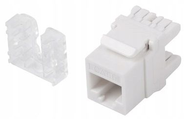 Moduł keystone UTP cat.6 (8P8C) RJ45 LSA biały zdjęcie 1