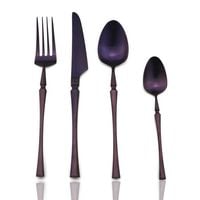 Zestaw Sztućców - NEW DESIGN - 24 Szt - Okazja! Fioletowy 24 Szt