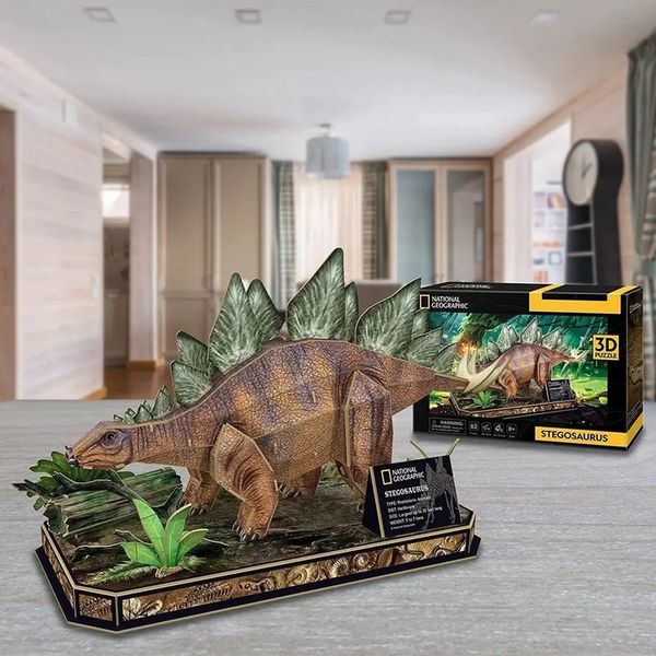 Puzzle 3D National Geographic Stegozaur - Cubic Fun zdjęcie 7