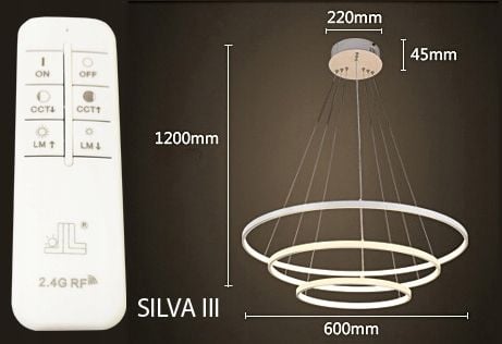 Lampa wisząca ring Wobako SILVA III ring 20/40/60 okrąg żyrandol LED na Arena.pl