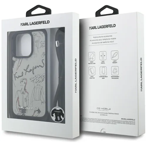 etui karl lagerfeld crossbody grained pattern & logo do iphone 16 pro na Arena.pl
