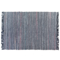 Dywan bawełniany 140 x 200 cm szary BESNI