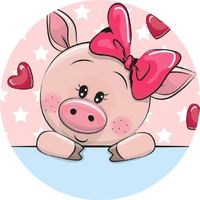 Opłatek na tort Urodziny Świnka Babe Postać Okazjonalny Tekst