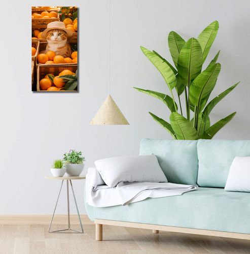 Obraz 30x60cm Kot w Pomarańczach na Arena.pl