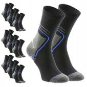 SKARPETY MĘSKIE BAWEŁNIANE skarpetki SPORTOWE CZARNE WYSOKIE 9 PAR robocze