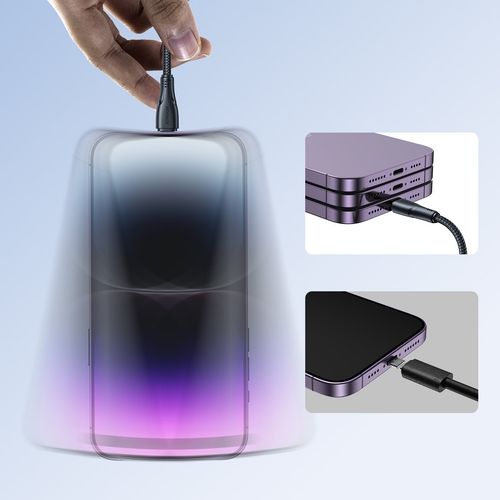 kabel przewód do iphone usb - lightning 2.4a 0.25m czarny na Arena.pl