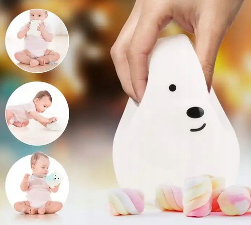 SILIKONOWA LAMPKA NOCNA MIŚ MISIO DLA DZIECI DZIECKA KOLOROWA LED RGB PILOT na Arena.pl