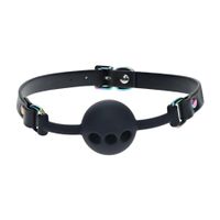 venice collection - silicone ball gag - black