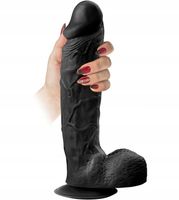 MEGA DUŻY REALISTYCZNY PENIS Z WIELKIMI JĄDRAMI SEX DILDO ŚR 5cm DŁ 24cm