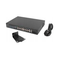 Switch niezarządzalny Lanberg 16x 100Mb PoE+ 250W