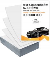 Ulotki A5 1000 szt firmowe reklamowe SKUP SAMOCHODÓW + PROJEKT GRATIS