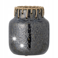 Wazon na Kwity Bukiety Janel Czarny Ceramiczny 17 x 21 cm Loft Elegancki