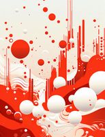 Plakat 50x65cm Krwiście Czerwone Wibracje