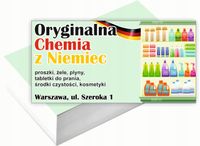 Wizytówki firmowe 200 szt RÓŻNE WZORY do wyboru CHEMIA NIEMIECKA