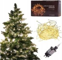 Lampki LED Choinkowe Zewnętrzne Kurtyna Świąteczne Sople Girlanda na ślub