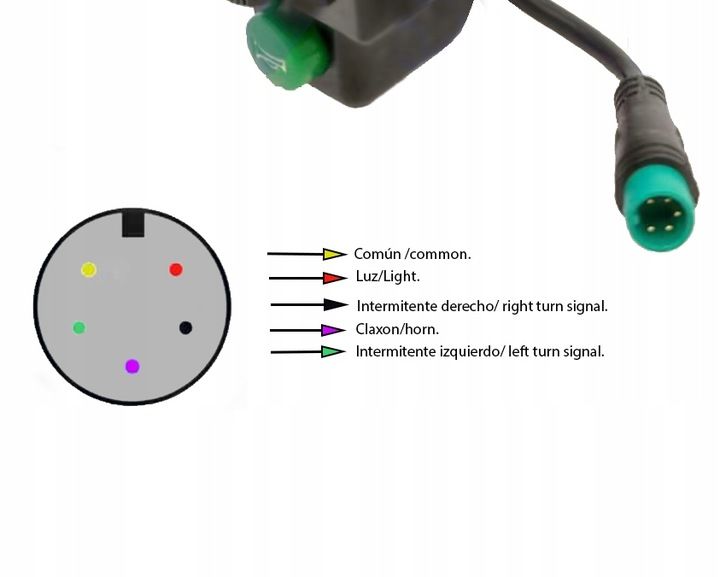 Panel przycisków świateł kierunków klakson Kugoo zdjęcie 2
