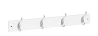 Listwa z wieszakami Biała chrom ubrania 56cm 4 wieszaki fra
