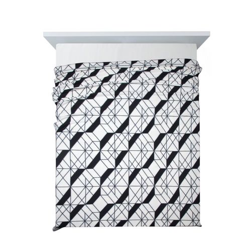 Koc narzuta GEO 150x200 Design91 ekri czarna geometria na Arena.pl