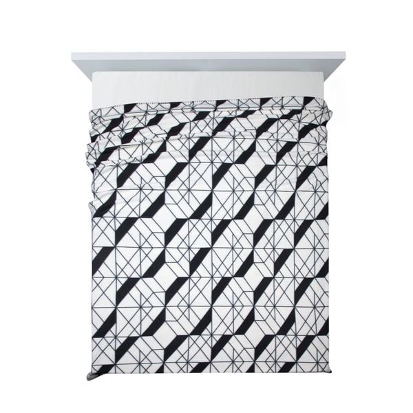 Koc narzuta GEO 150x200 Design91 ekri czarna geometria zdjęcie 5