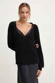 Twinset sweter kolor czarny maxi rozkloszowana 242TP3112 R.42