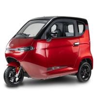 Skuter elektryczny z dachem MICRO CAR BILI BIKE SIGMA 3 GEL czerwony-jasne