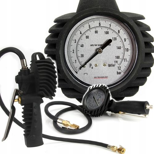 PISTOLET DO POMPOWANIA KÓŁ OPON PNEUMATYCZNY Z MANOMETREM KOMPRESORA POMPKA na Arena.pl