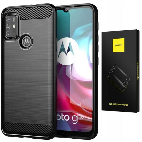Spacecase Carbon Moto G10/G30 czarny zdjęcie 1