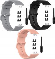 ZESTAW 3 SZTUK PASEK OPASKA BRANSOLETA DO HUAWEI WATCH FIT | 15 KOLORÓW