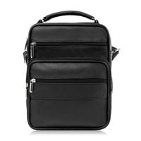 saszetka męska skórzana na ramię czarna torba męska do pracy abruzzo abr-18