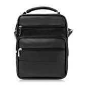 saszetka męska skórzana na ramię czarna torba męska do pracy abruzzo abr-18