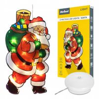 2 x Ozdoby świąteczne Mikołaj LED 3xAAA 45cm Rebel