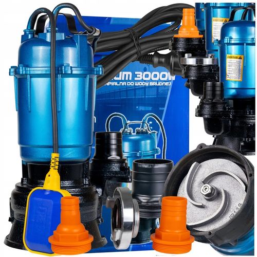POMPA DO WODY BRUDNEJ Z ROZDRABNIACZEM DO SZAMBA CZYSTEJ PŁYWAK + 4 ZŁĄCZA na Arena.pl