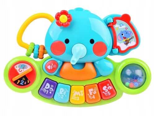 Pianinko muzyczne słonik kolorowa zabawka ZA3008 na Arena.pl