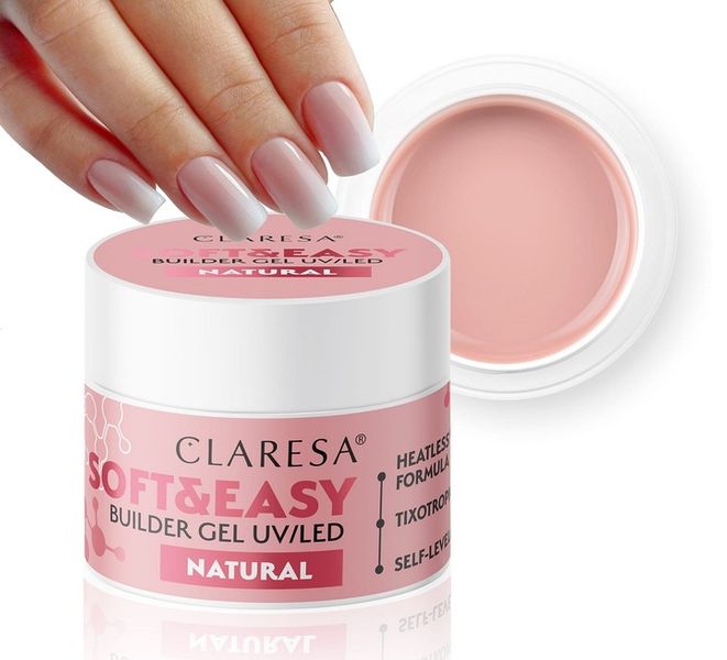 CLARESA Żel SOFT&EASY BUILDER GEL NATURAL 90G zdjęcie 3