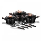 zestaw garnków granitowych berlinger haus bh-6154 black rose