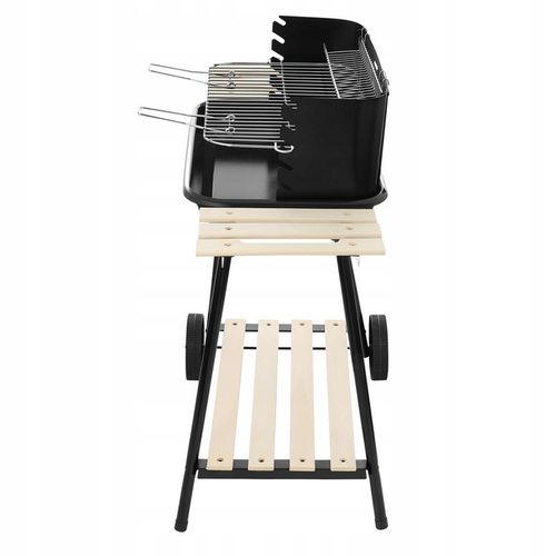 Grill węglowy ogrodowy na kółkach z 3 półkami na Arena.pl