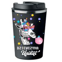 KUBEK TERMICZNY Premium czarny prezent kobiet DZIEWCZYNA UNIKAT KT_436_cz