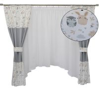 Firana dziecięca zasłona KOMPLET boho sowa