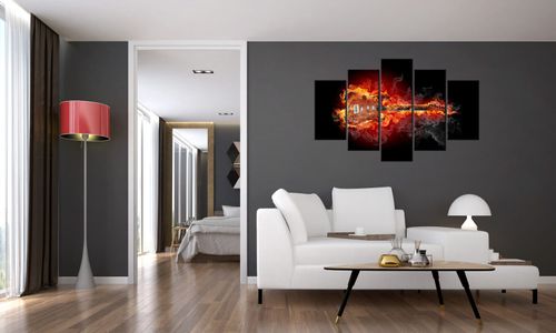 Obraz Na Ścianę 100X63 Płonąca Gitara na Arena.pl